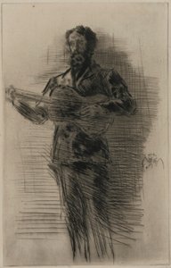 El guitarrista (M.W. Ridley) de James Abbott McNeill Whistler