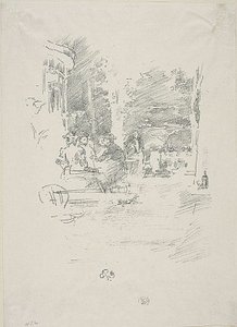El Pequeño Café en el Bosque de James Abbott McNeill Whistler