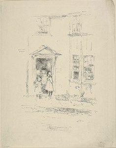 La pequeña puerta, Lyme Regis de James Abbott McNeill Whistler