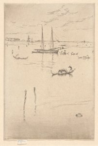 La pequeña laguna, del primer set de Venecia (Venecia, una serie de doce aguafuertes) de James Abbott McNeill Whistler