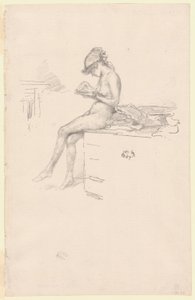 La pequeña modelo desnuda, leyendo de James Abbott McNeill Whistler