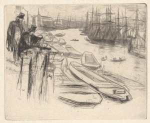 The Little Pool, from the Thames Set (una serie de dieciséis grabados de escenas en el Támesis y otros temas) de James Abbott McNeill Whistler