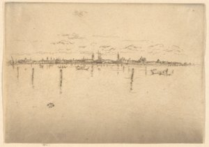 La Pequeña Venecia, del primer conjunto de Venecia (Venecia, una serie de doce aguafuertes) de James Abbott McNeill Whistler