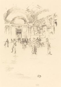 La galería larga, Louvre de James Abbott McNeill Whistler
