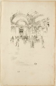 La galería larga, Louvre de James Abbott McNeill Whistler