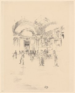 La Galería Larga, Louvre de James Abbott McNeill Whistler