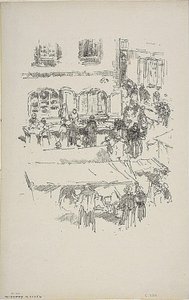 El mercado, Vitré de James Abbott McNeill Whistler