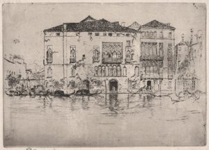 The Palaces, from the First Venice Set (Venecia, Serie de doce aguafuertes) de James Abbott McNeill Whistler