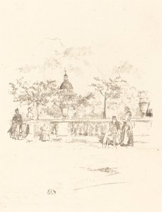 El Panteón, desde la Terraza de los Jardines de Luxemburgo de James Abbott McNeill Whistler