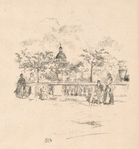 El Panteón, desde la terraza de los Jardines de Luxemburgo de James Abbott McNeill Whistler