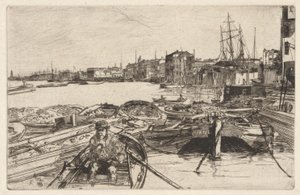 The Pool, from the Thames Set (una serie de dieciséis grabados de escenas en el Támesis y otros temas) de James Abbott McNeill Whistler