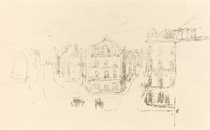 Boceto de prueba: Grand Rue, Dieppe de James Abbott McNeill Whistler