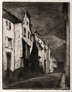 Doce grabados del natural:  Calle en Saverne de James McNeill Whistler