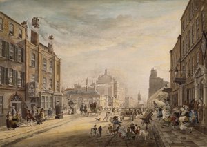 Vista hacia Hanover Square mostrando Holles Street, Londres