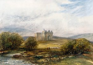 "Castillo del Hermitage" (litografía en color)