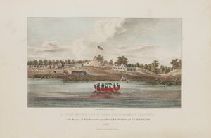 Vista del Tratado de Butte Des Morts; con la llegada de los comisionados, el Gobernador Lewis Cass y el Coronel McKenny, de The Aboriginal Portfolio.
