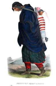 Mujer y niño Chippeway (Ojibwe) de James Otto Lewis