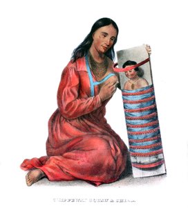 Mujer y niño Chippewa (Ojibwe) de James Otto Lewis