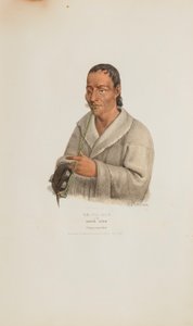 KE-WA-DIN o el Viento del Norte; Un Jefe Chippeway, de The Aboriginal Portfolio de James Otto Lewis