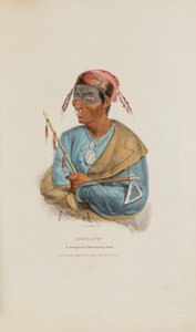 ME-NO-QUET; A Distinguished Pottowattomie Chief, de The Aboriginal Portfolio de James Otto Lewis