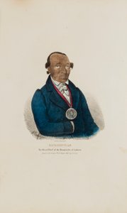 RICHARDVILLE; El Jefe de la Tribu Miami de los Indios, de The Aboriginal Portfolio de James Otto Lewis
