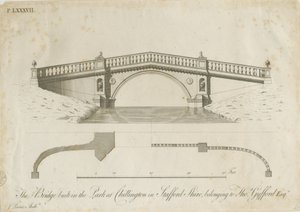 Chillington Park - Puente: grabado, c.1789