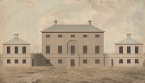 Shrubland Hall, Suffolk: Alzado de James Paine