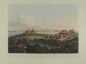 Dinamarca 1807: El asedio de Copenhague, grabado por Robert Pollard (1792-1867) y Joseph Constantine Stadler (1780-1812) publicado en 1807