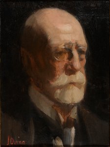 Retrato de un hombre con barba (óleo sobre lienzo) de James Peter Quinn