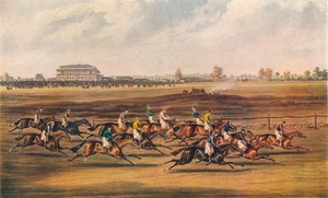 Carrera por el Gran Premio St. Leger, 1836. Aprobación - Salida con buen estilo, 1837 de James Pollard