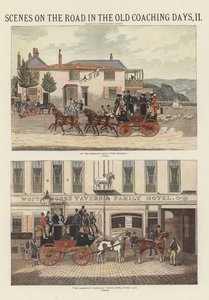 Escenas en el camino en los viejos días de diligencias de James Pollard