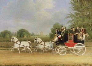 El Carruaje de Londres-Farringdon Pasando por Buckland House, Berkshire de James Pollard