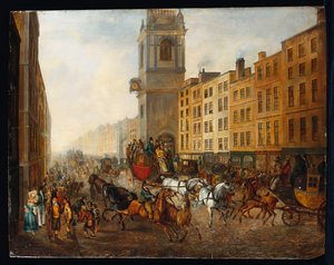 El coche de Londres a Brighton en Cheapside, 18 de julio de 1831