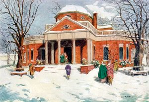 Monticello, cerca de Charlottesville, Virginia, EE.UU., siglo XVIII, 1921 de James Preston