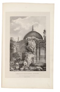 Templo de Vishweshwur, Benarés 1831-33 (litografía) de James Prinsep