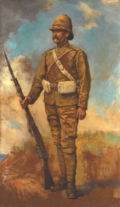 Un soldado de infantería británico en orden de marcha de James Prinsep Beadle