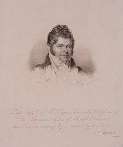 Retrato de Johann Bernhard Logier (1777-1846) grabado por H. Meyer de James Robert (after) Maguire