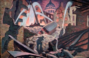 Ruinas bombardeadas cerca de San Pablo, Londres de James Robert Wallace Orr