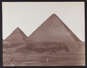 Egipto. Guiza. Pirámides de Keops y Kefrén de James Robertson