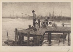Jóvenes pescadores