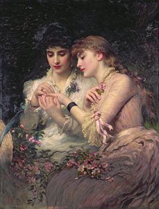 Una espina entre rosas, c.1887 (óleo sobre lienzo) de James Sant