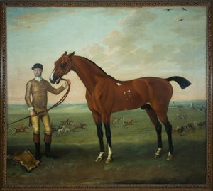 Flying Childers con un mozo en Newmarket Heath, c.1722-25 de James Seymour