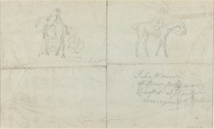 Jinetes montados [verso] de James Seymour