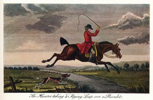 El Cazador Saltando Sobre un Riachuelo de James Seymour