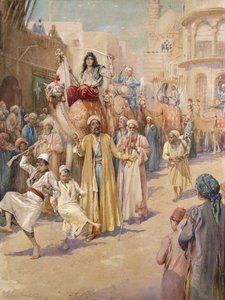 Procesión de boda árabe por El Cairo de James Shaw Crompton