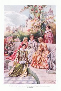 En algún jardín soleado del palacio, los días pasaban felices para la reina y sus ayudantes de James Shaw Crompton