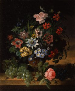 Flores y frutas, 1827 de James Sillett