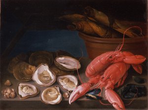 Naturaleza muerta de langostas de James Sillett