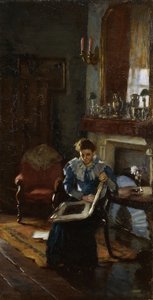 Un interior de Dublín, c.1915-20 (óleo sobre lienzo) de James Sinton Sleator