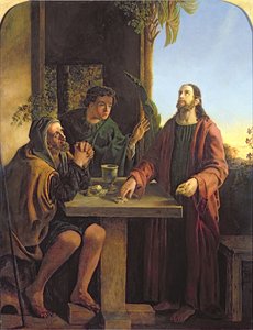 Cristo en Emaús de James Smetham